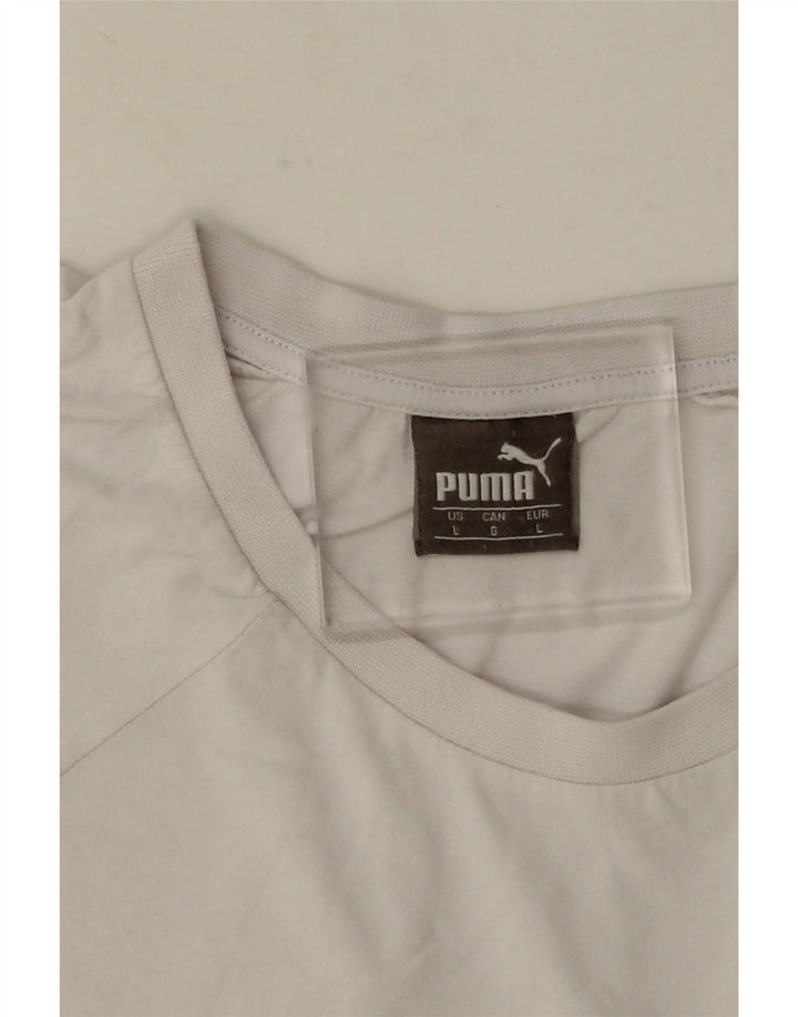 Мужская футболка с рисунком Puma, большая белая