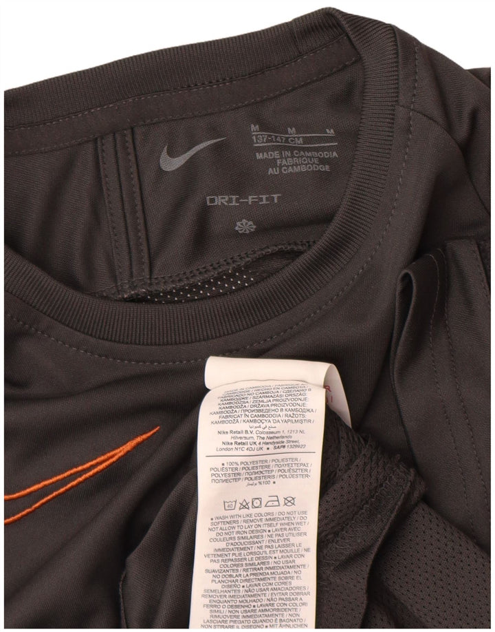 Футболка Nike Dri Fit для мальчиков, топ 10–11 лет, средний серый полиэстер