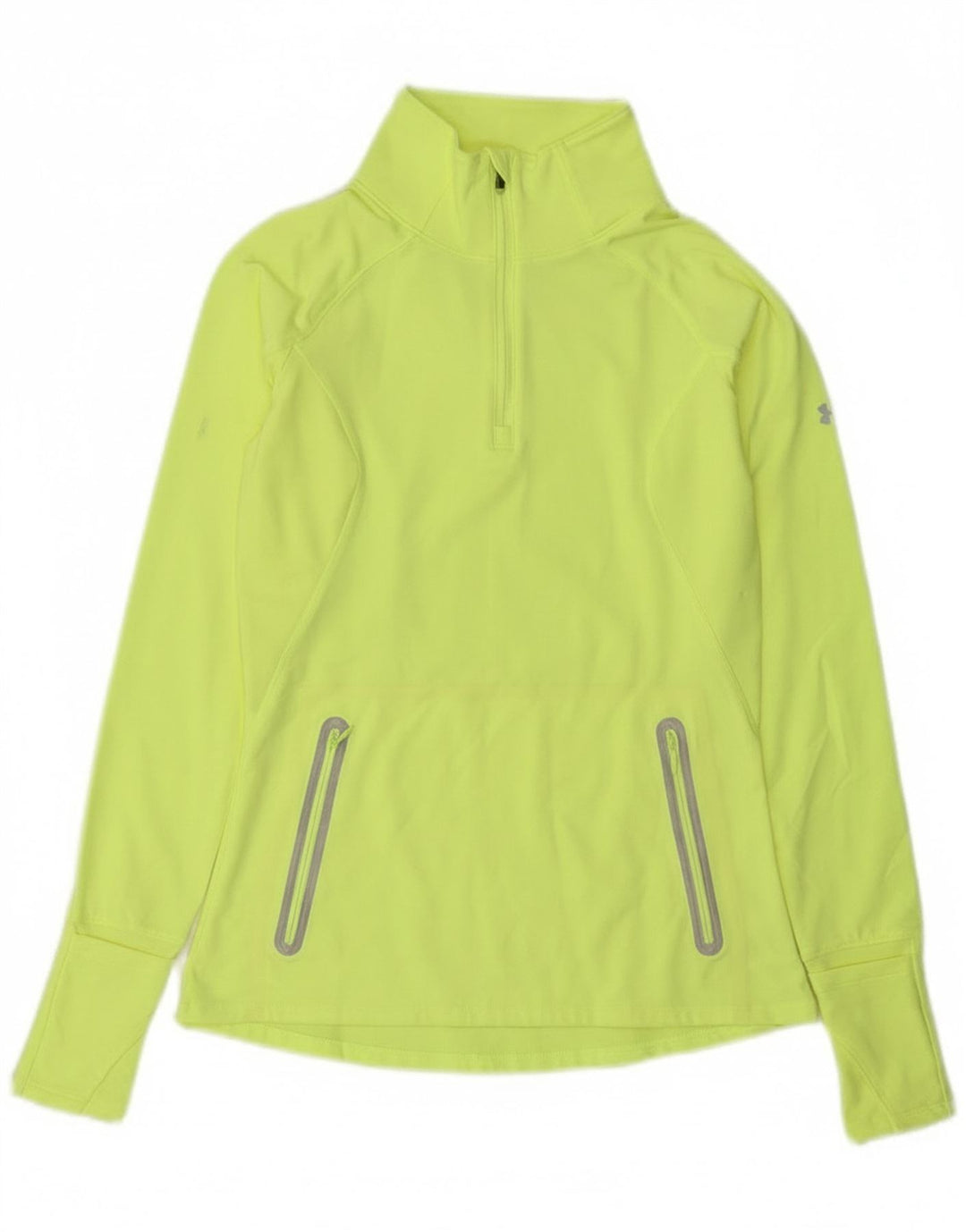 Женский спортивный пуловер Under Armour Cold Gear, топ UK 8, маленький желтый цвет