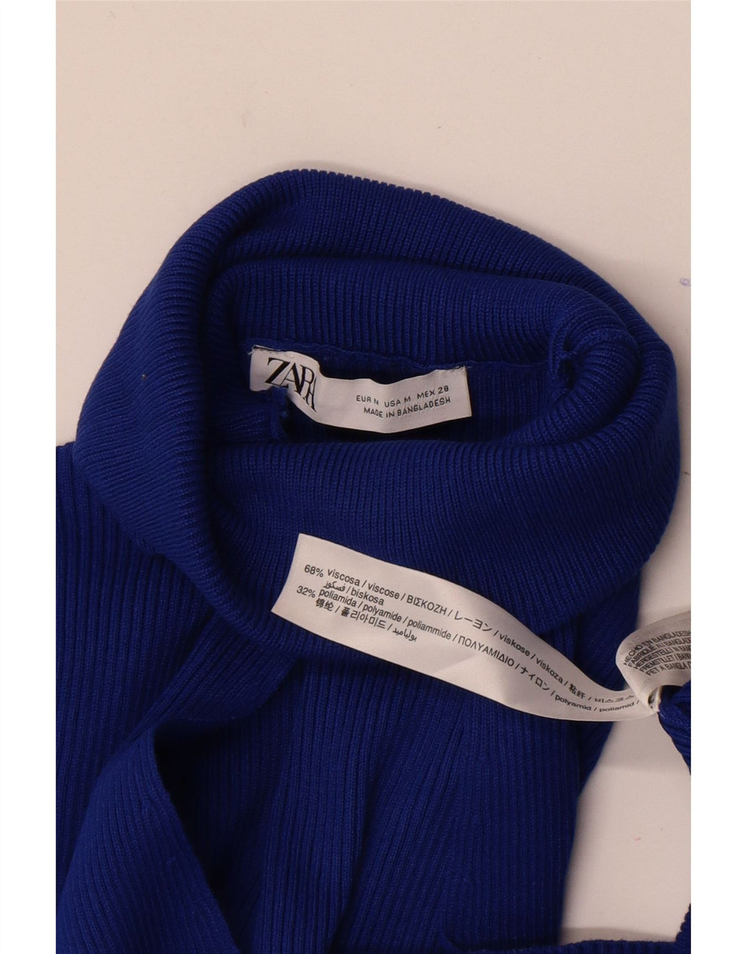 Женское платье макси с длинным рукавом Zara UK 12, средний синий, вискоза