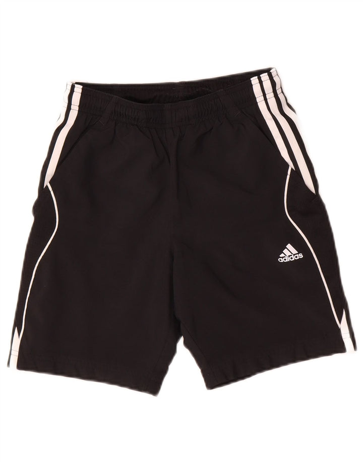 ADIDAS Boys Sport Shorts 9-10 Years  Black Polyester