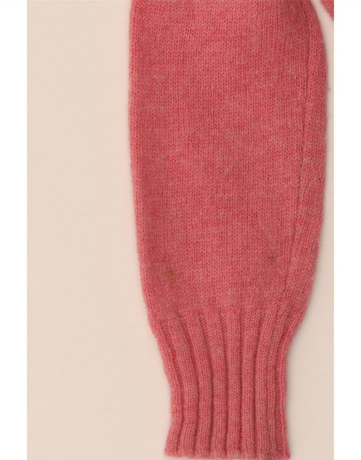 Женский укороченный джемпер с вырезом «лодочка» BENETTON, Великобритания, 8, маленький розовый