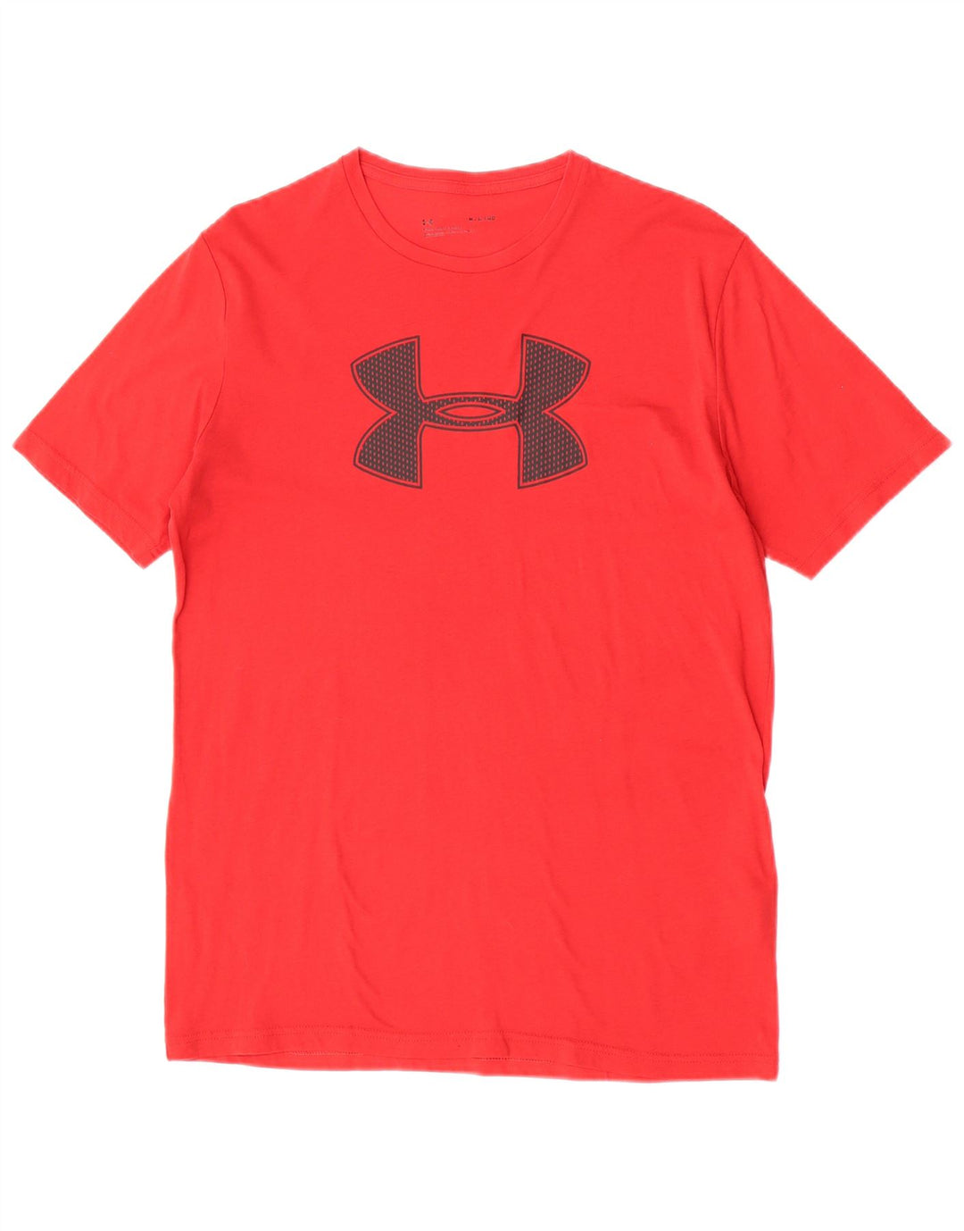 Мужская футболка с рисунком Under Armour, хлопковый топ среднего красного цвета