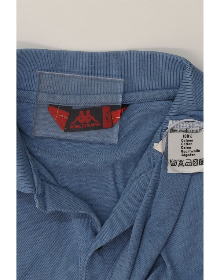 KAPPA Mens Polo Shirt Large Blue Cotton Vintage Kappa and Second-Hand Kappa from Messina Hembry 