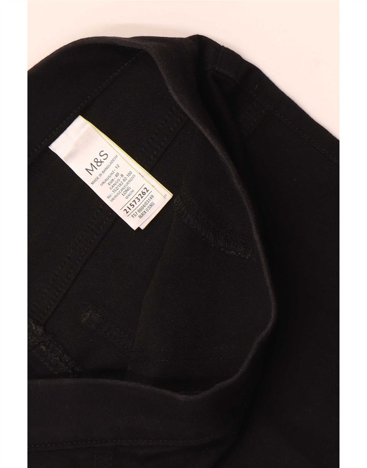 Женские джинсы джеггинсы Marks & Spencer UK 12, средние W30 L30, черные, хлопковые