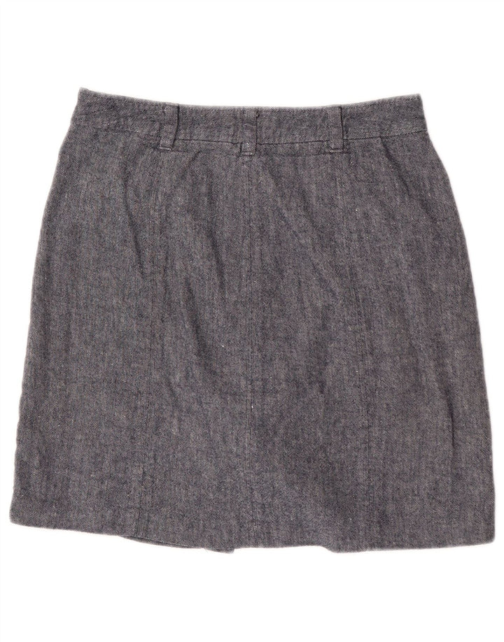 Женская мини-юбка Hobbs UK 10, маленькая W28, синяя, хлопок