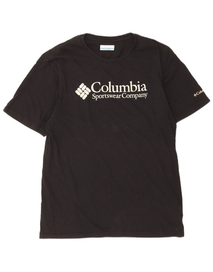 Мужская футболка Columbia Top из хлопка среднего размера, черная