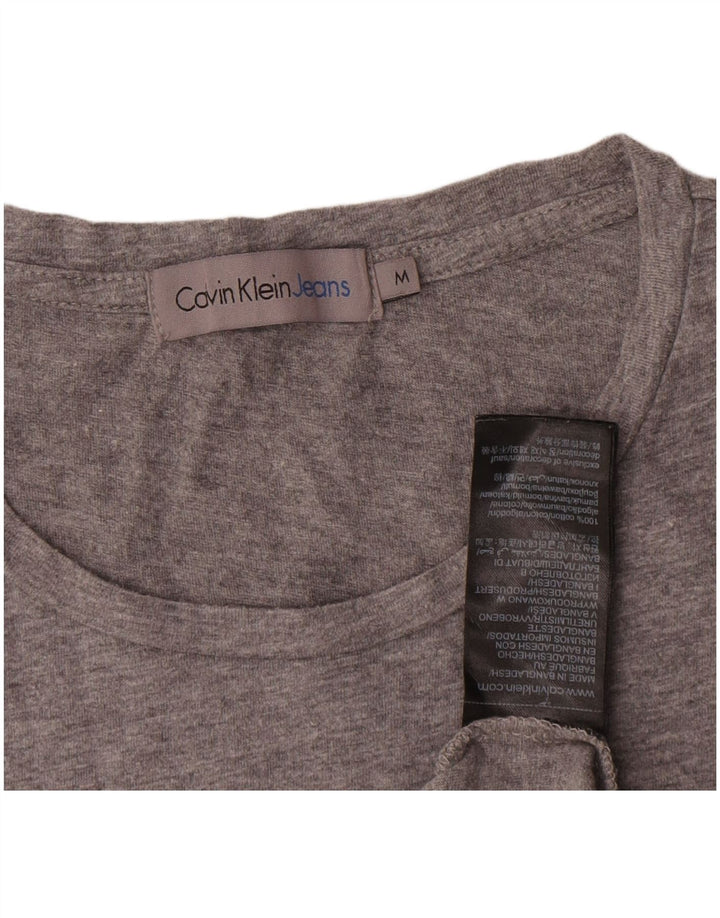 Мужская футболка Calvin Klein Jeans из хлопка среднего серого цвета