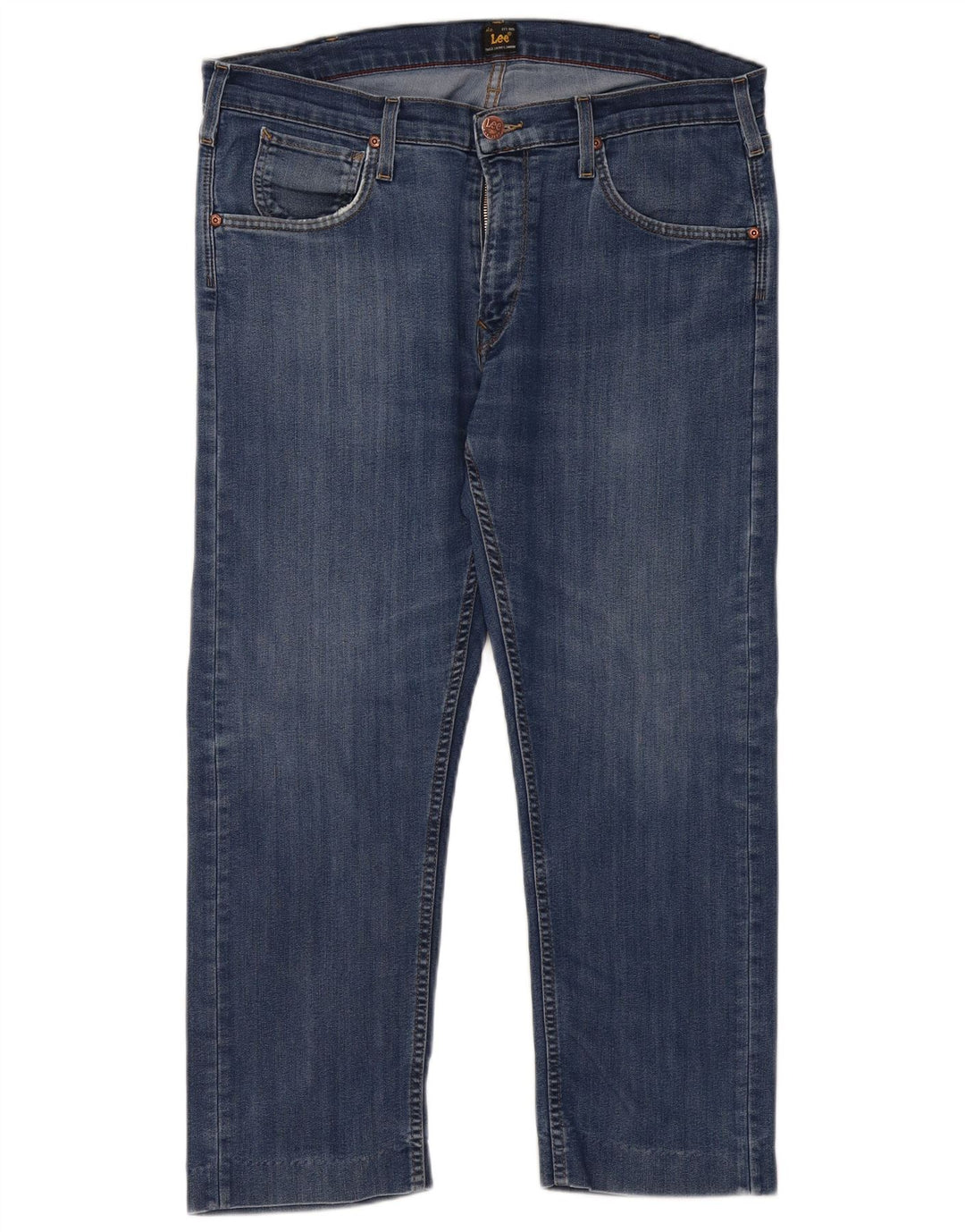 Женские укороченные джинсы Lee W36 L26, синий хлопок