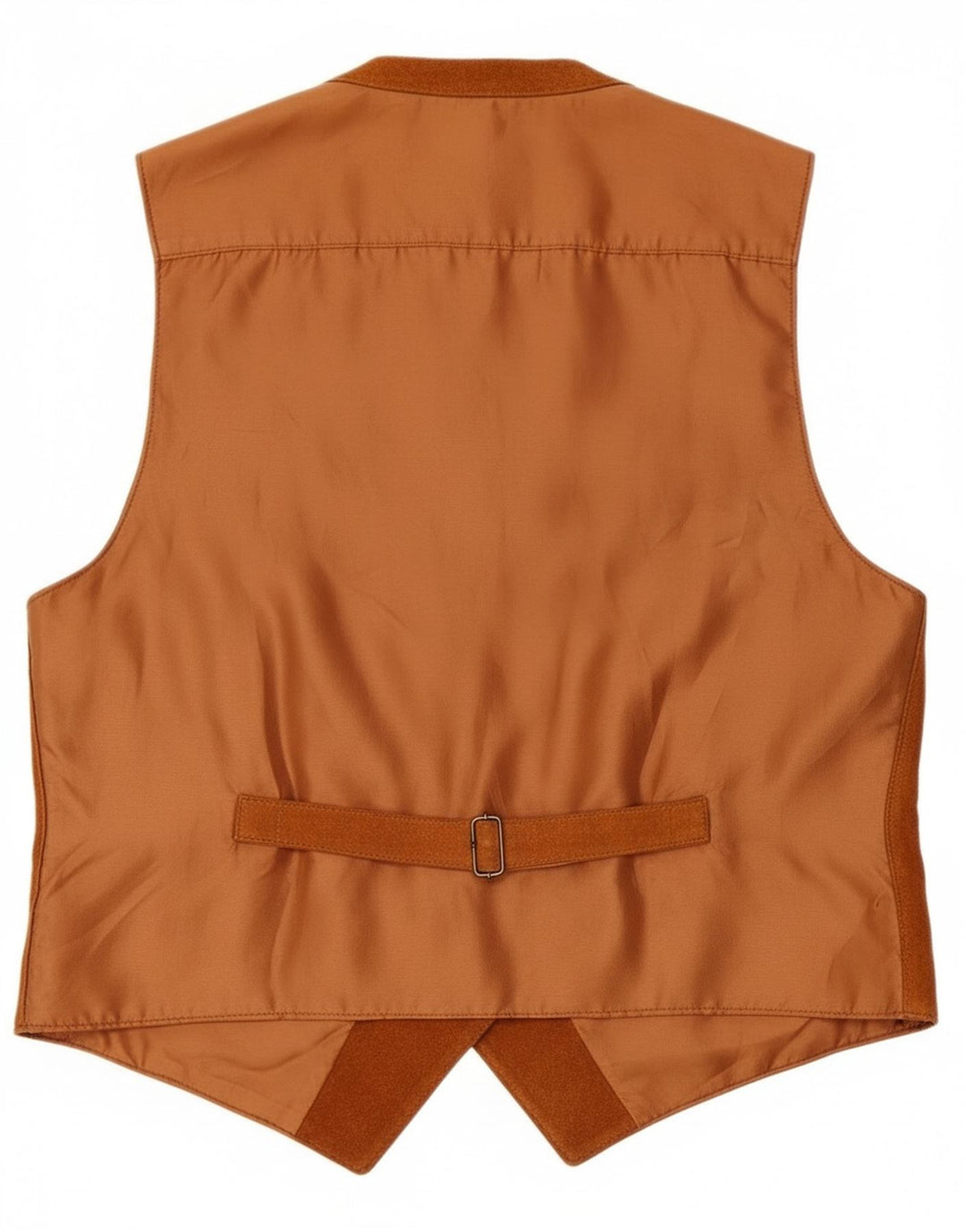 Винтажный женский замшевый жилет UK 16, большой коричневый кожаный размер