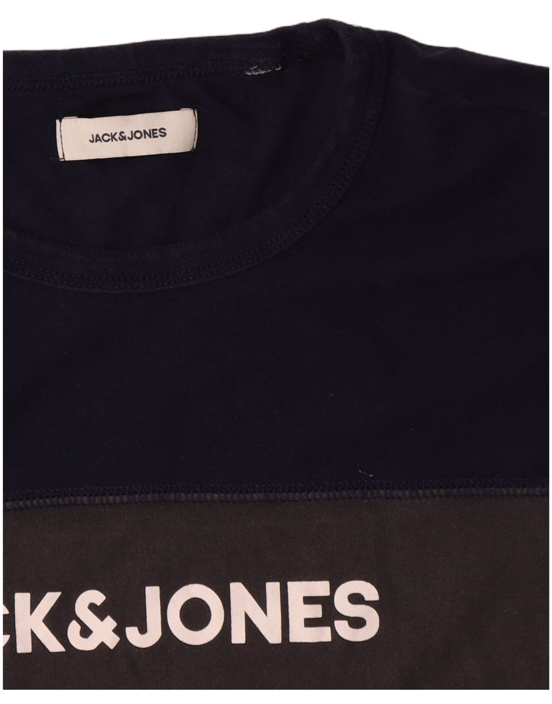 Мужская футболка с рисунком Jack & Jones Top среднего серого цвета с цветными блоками
