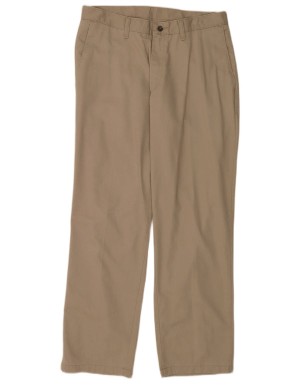 Lee Mens Straight Chino Trousers W33 L30 Beige Cotton