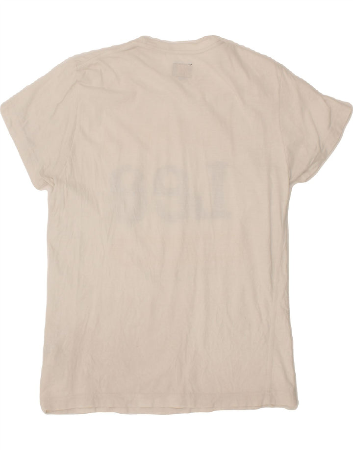 LEE Mens Graphic T-Shirt Top Medium White Cotton Vintage Lee and Second-Hand Lee from Messina Hembry 