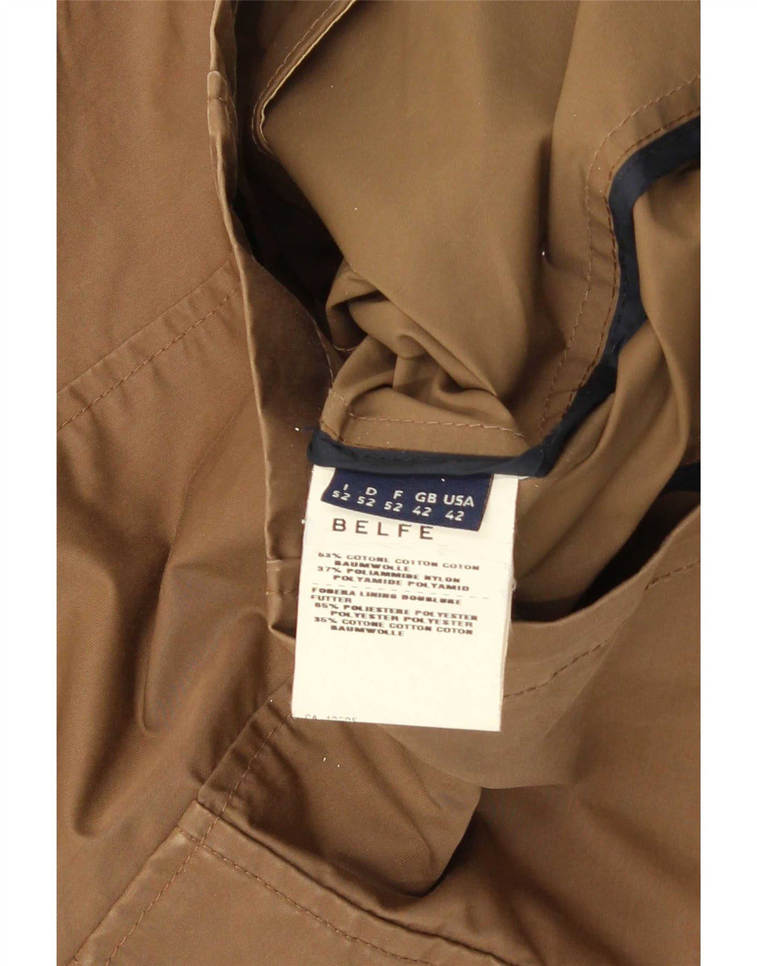 Мужская куртка Belfe UK 42 XL, бежевый хлопок