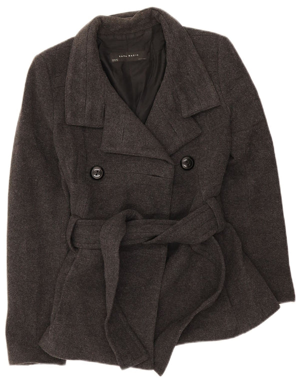 Женское полупальто Zara UK 6 XS, черная шерсть