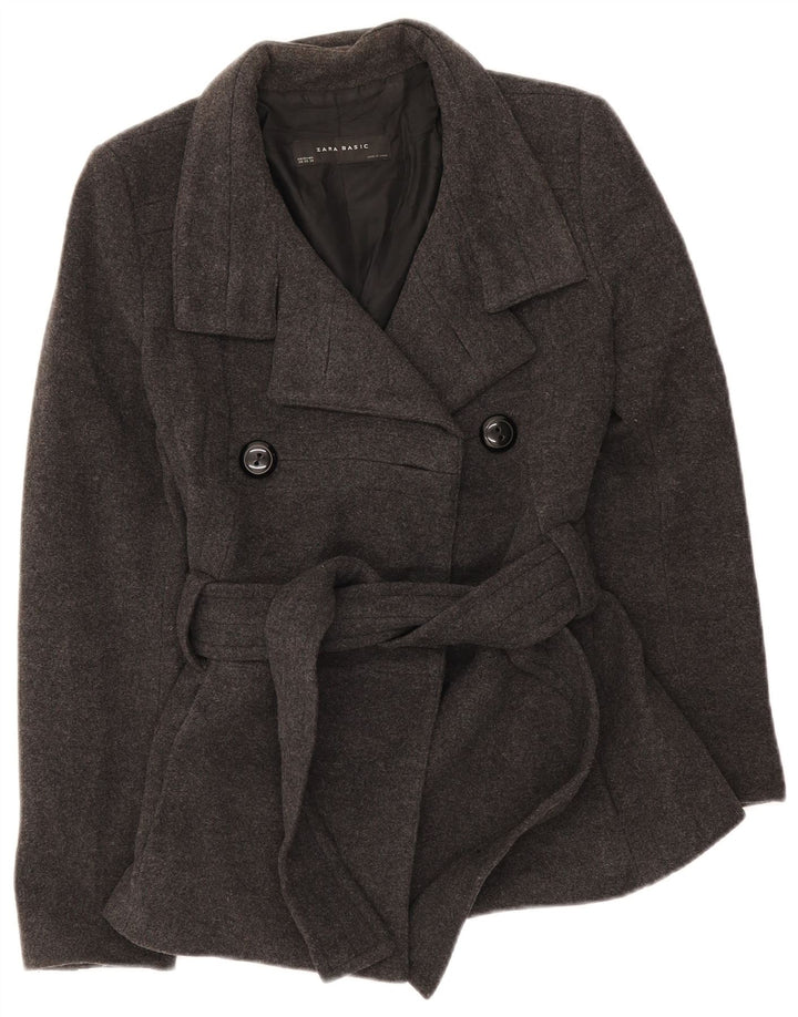 Женское полупальто Zara UK 6 XS, черная шерсть