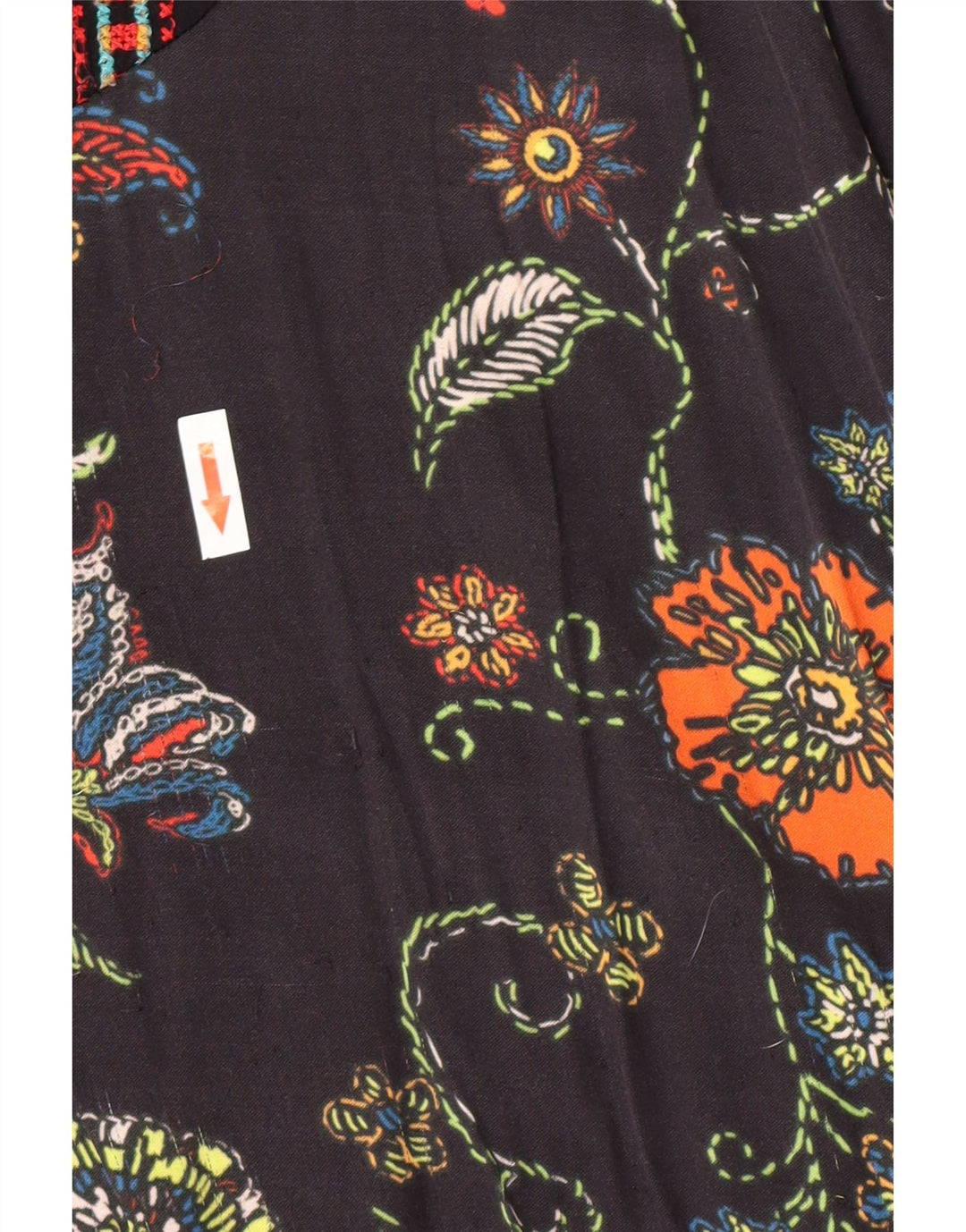 Женская туника Desigual UK 12, средний черный с цветочным принтом