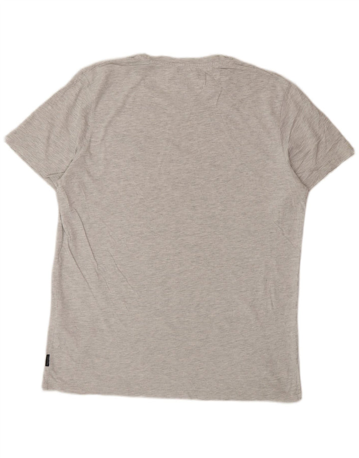 Мужская футболка Jack & Jones, большой серый хлопок с крапинками