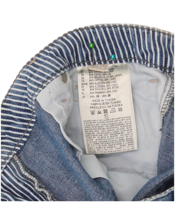 Женские джинсовые шорты Diesel W28, хлопковые, среднего синего цвета