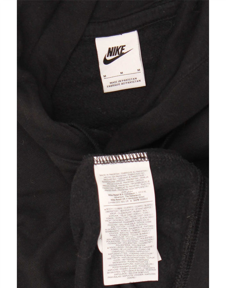Мужской джемпер с капюшоном с рисунком Nike, средний черный, хлопковый