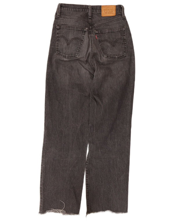 Женские прямые джинсы Levi's Ribcage W26 L26, серый хлопок