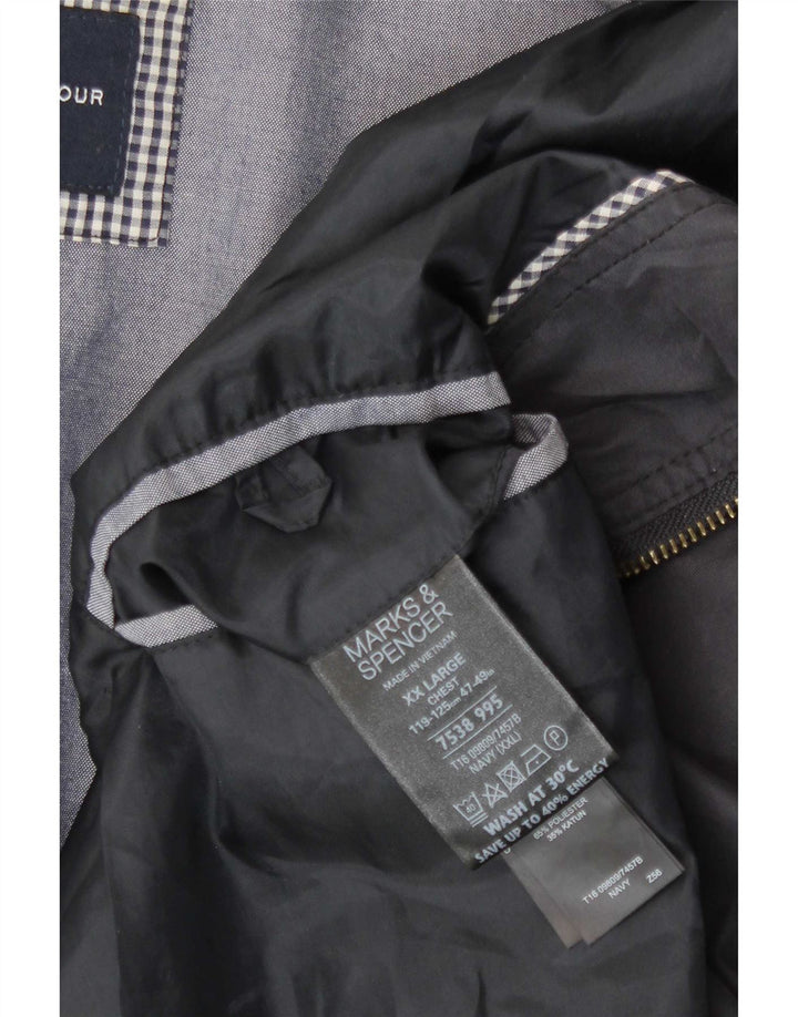 Мужская куртка-бомбер Marks & Spencer Blue Harbour 2XL темно-синяя из полиэстера