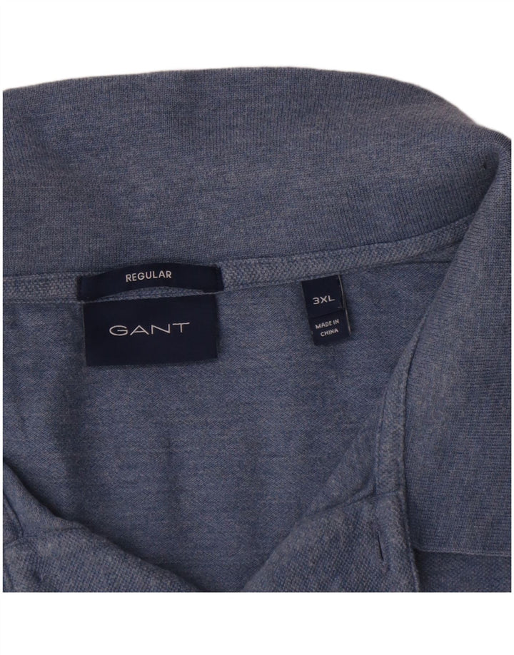 Мужская рубашка поло Gant Regular 3XL, синяя, хлопок