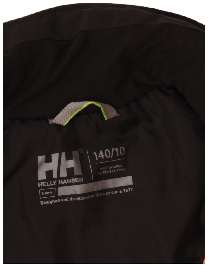 HELLY HANSEN Boys Graphic Windbreaker Jacket 9-10 Years Orange Colourblock