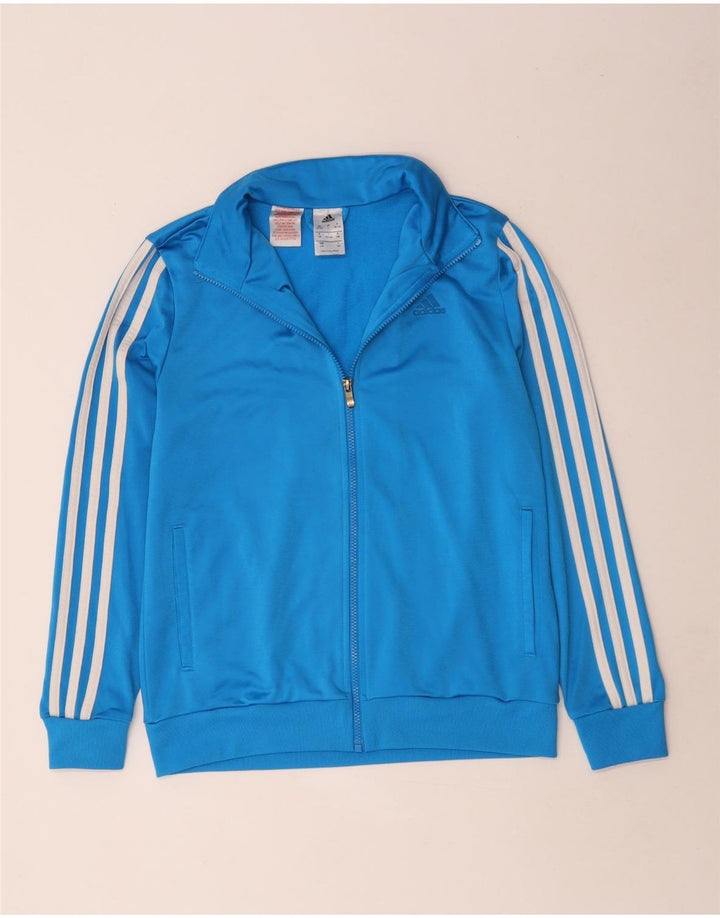 Спортивный костюм ADIDAS для мальчиков, верхняя куртка 13-14 лет, синий полиэстер