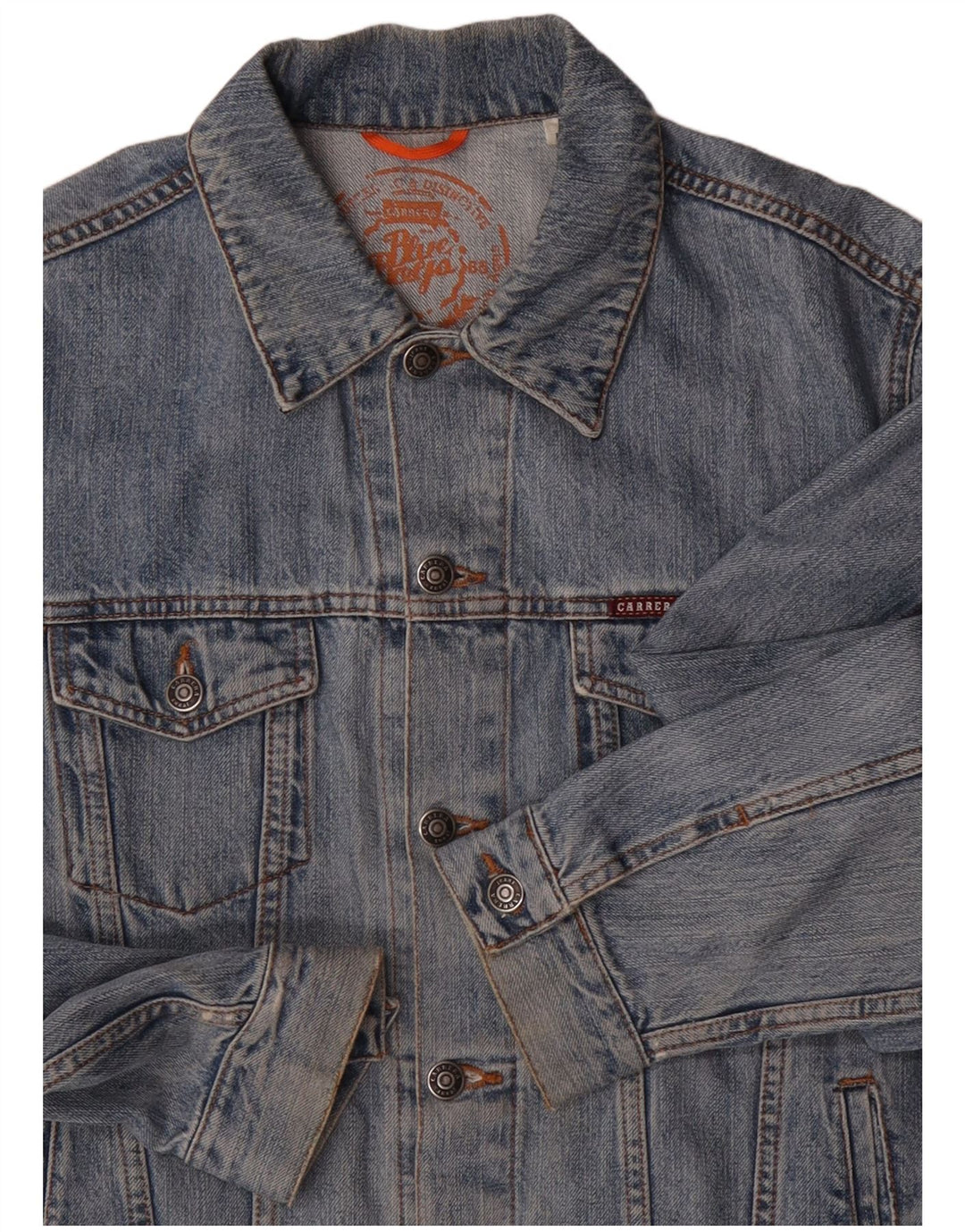 Мужская джинсовая куртка CARRERA UK 40, большая синяя, хлопок