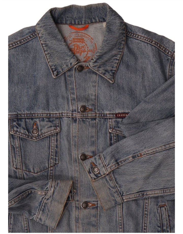 Мужская джинсовая куртка CARRERA UK 40, большая синяя, хлопок