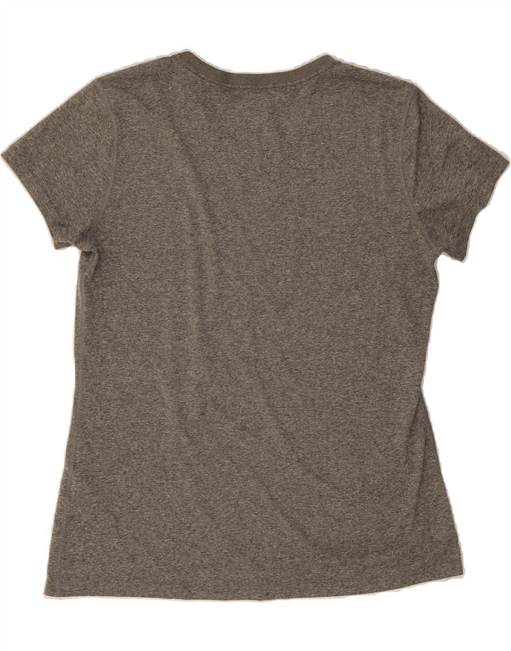 NIKE Womens Dri Fit Graphic T-Shirt Top UK 16 Large Grey Polyester Vintage Nike and Second-Hand Nike from Messina Hembry 