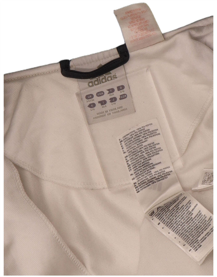 Свитер с капюшоном на молнии для мальчиков Adidas 15-16 лет, белый полиэстер с цветными блоками