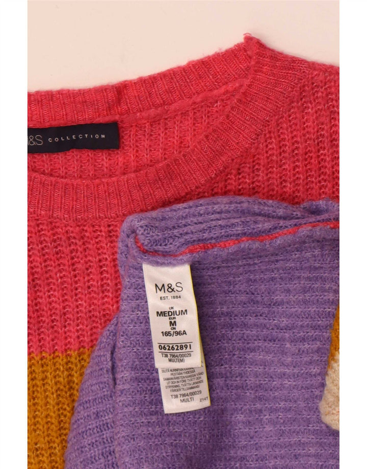 Женский джемпер с вырезом «лодочка» Marks & Spencer UK 14, средний разноцветный