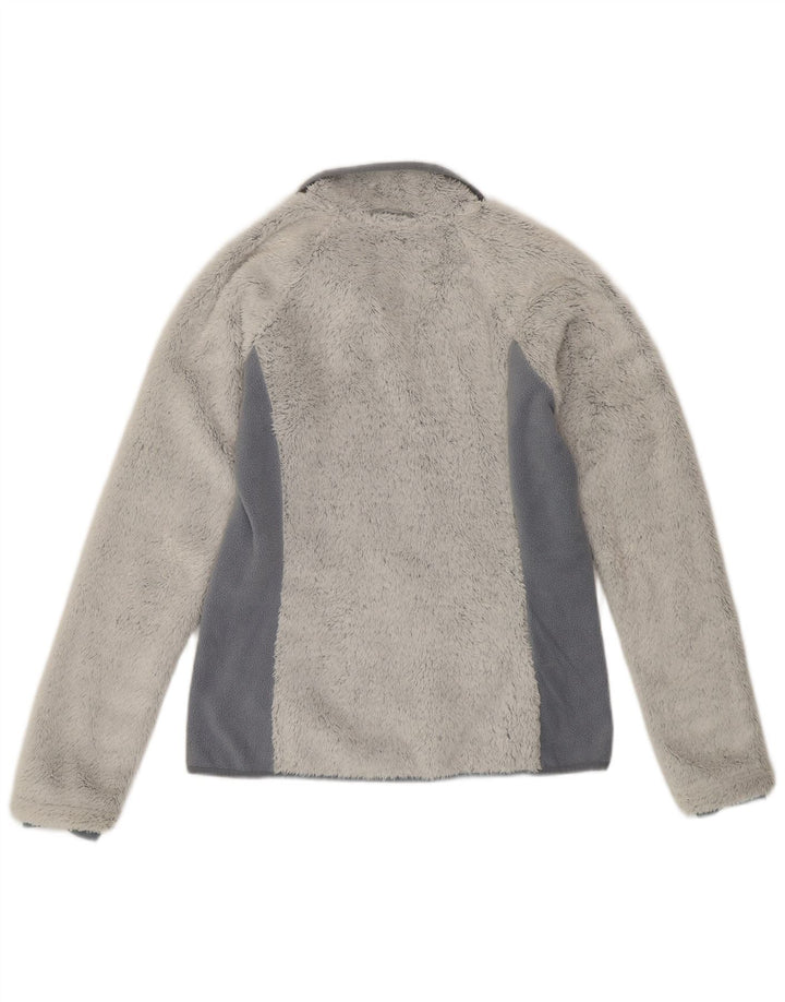 Женская флисовая куртка COLUMBIA Interchange UK 14, средний серый цвет с цветными блоками