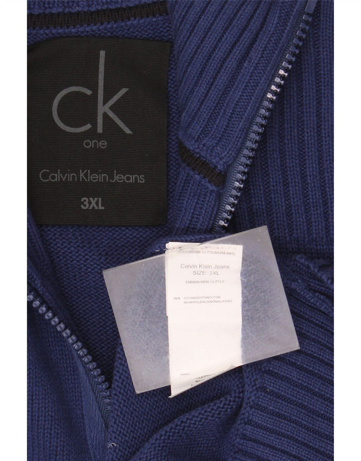 Мужской свитер-кардиган Calvin Klein Jeans 3XL, темно-синий, хлопок