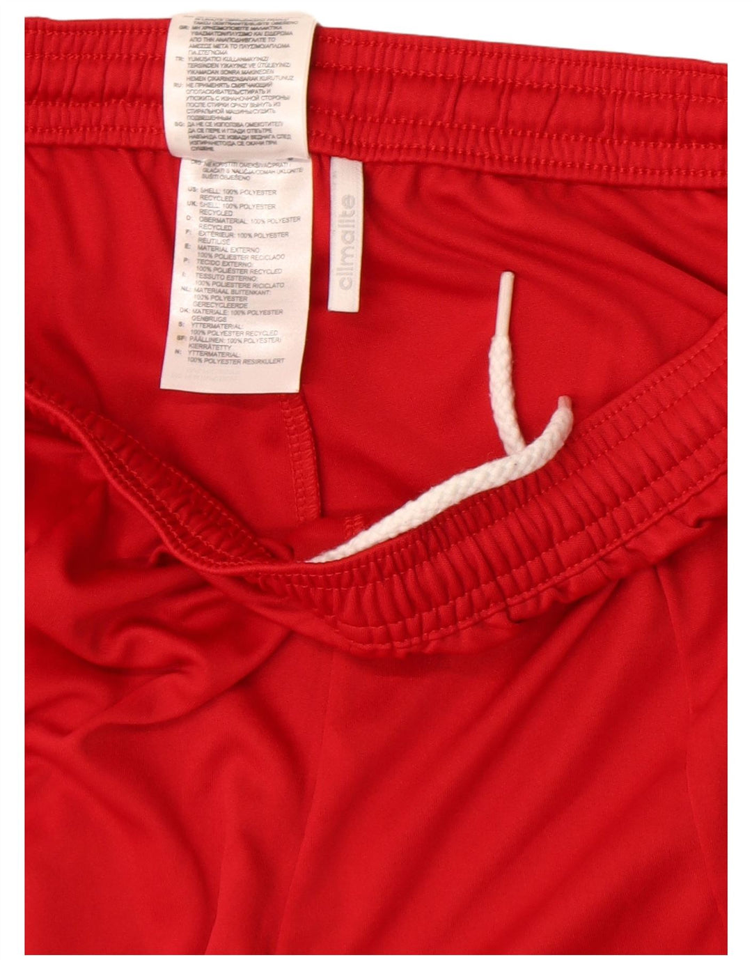 Мужские спортивные шорты ADIDAS Climalite, маленькие красные, полиэстер с цветными блоками