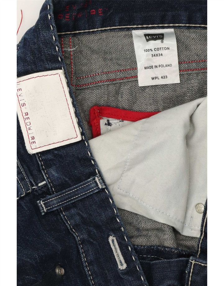 Мужские прямые джинсы Levi's W34 L34 темно-синие, хлопок