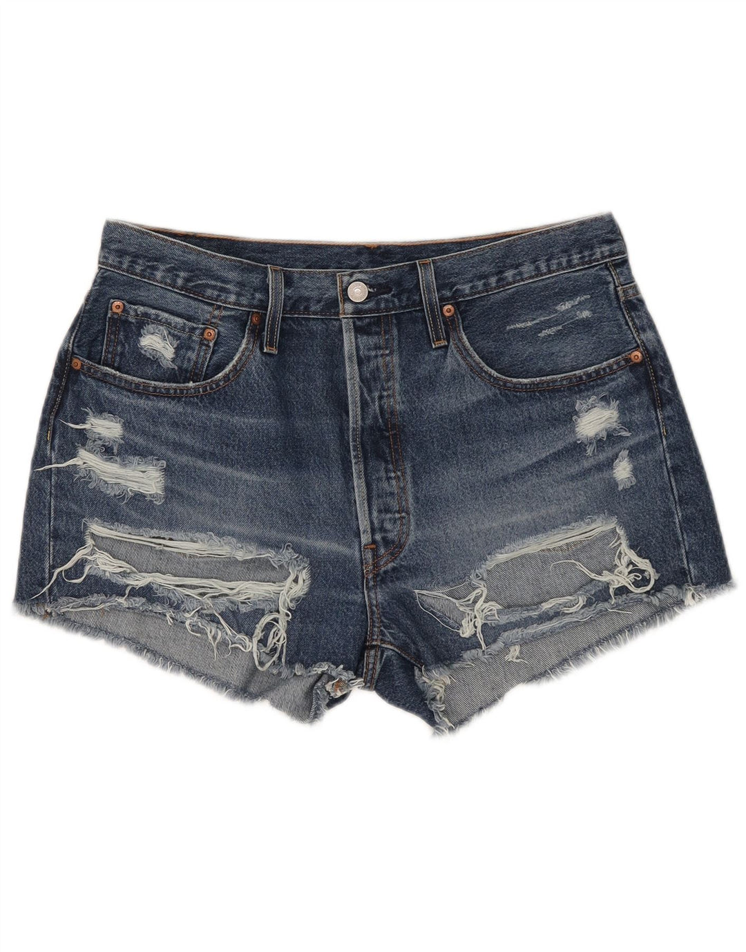 Женские джинсовые шорты Levi's 501 W32, большие синие, хлопок