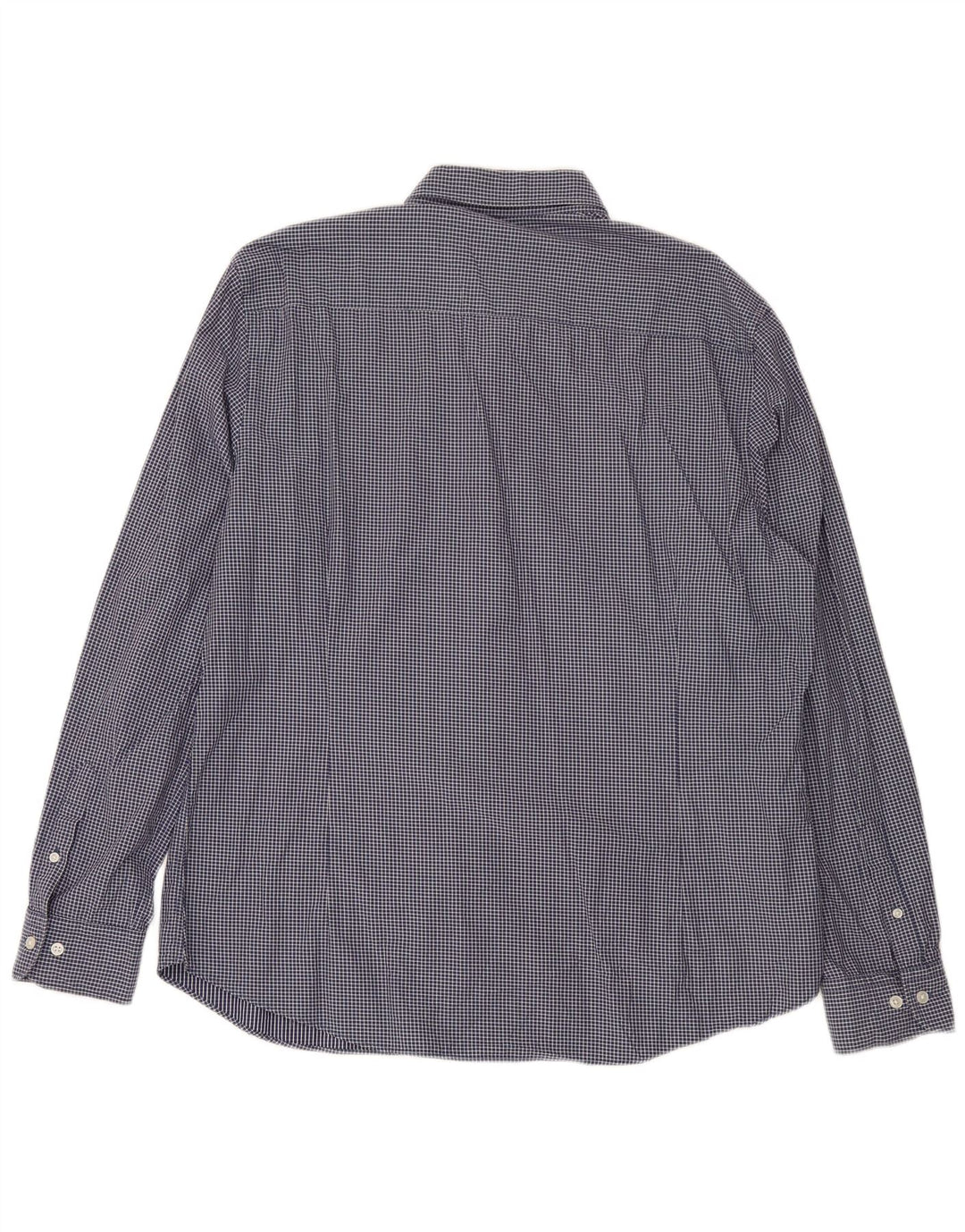 MASSIMO DUTTI Mens Shirt 2XL Navy Blue Check