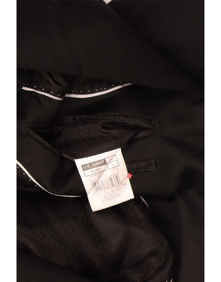 Мужской короткий пиджак на двух пуговицах Marks & Spencer UK 44 2XL, черный полиэстер