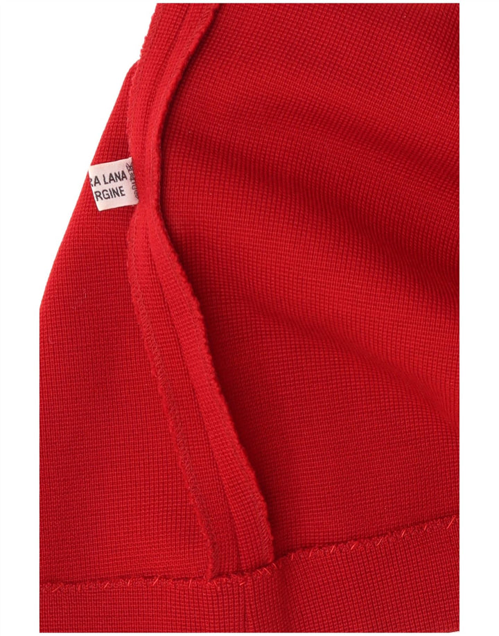 Винтажная женская юбка-карандаш W32, большая красная шерсть