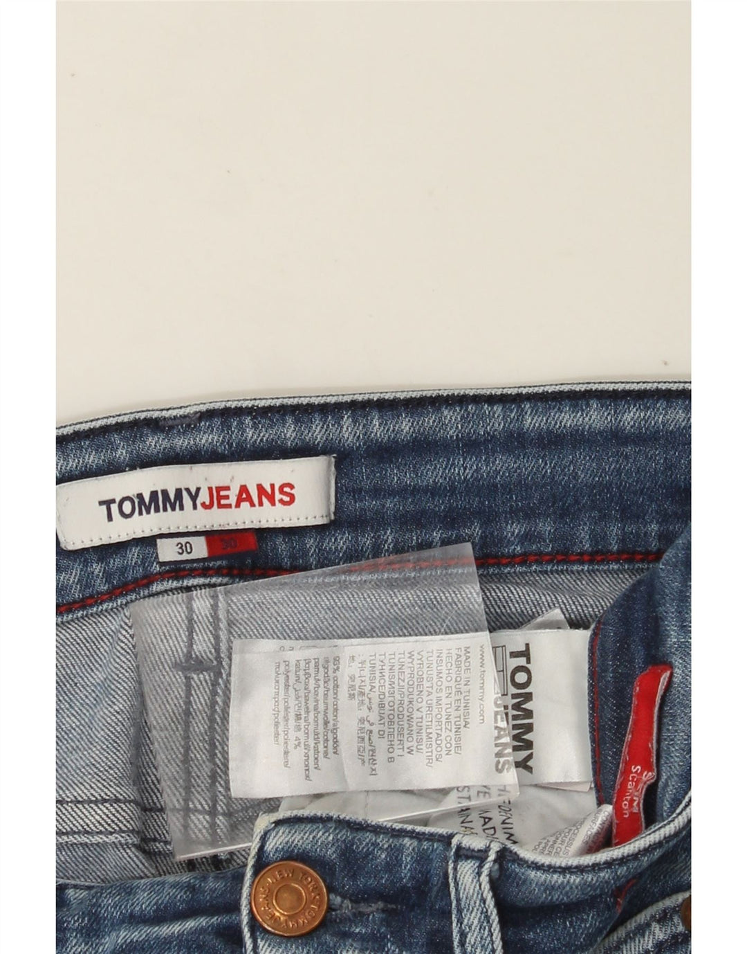 TOMMY HILFIGER Мужские джинсы Scanton Slim W30 L30 Синие, хлопок