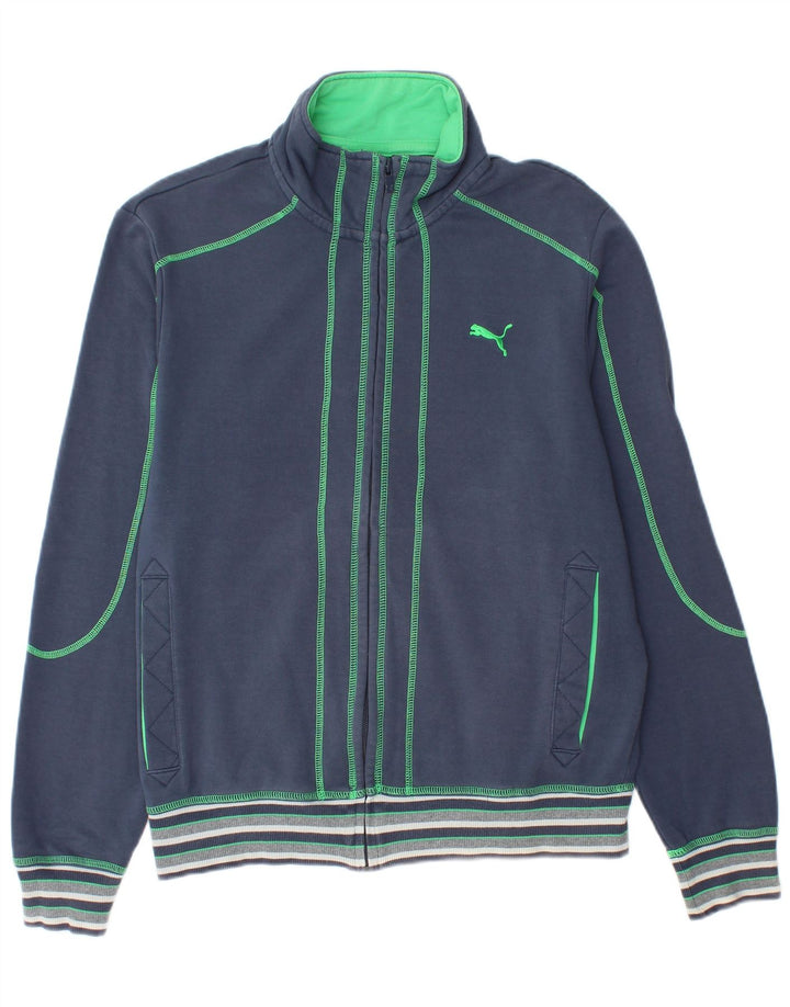 Мужской спортивный костюм Puma, большая темно-синяя куртка