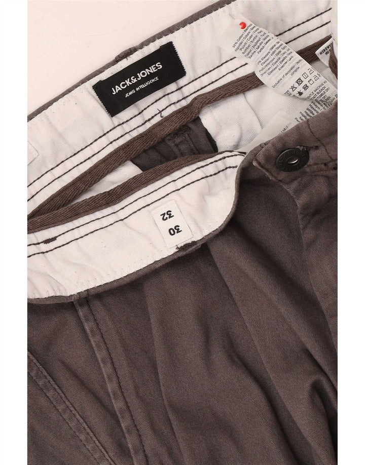 Мужские брюки-карго Jack & Jones W30 L32, серые, хлопковые