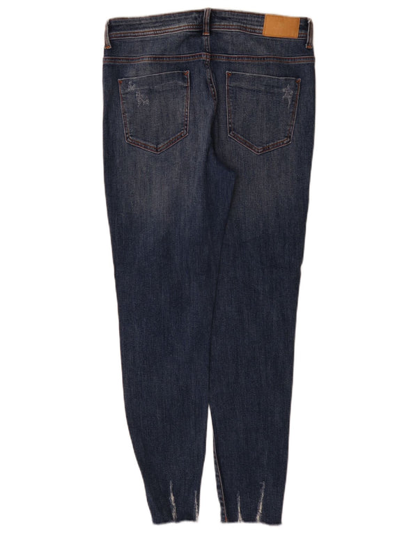 Женские потертые джинсы скинни Zara EU 40 Medium W30 L28, синий хлопок