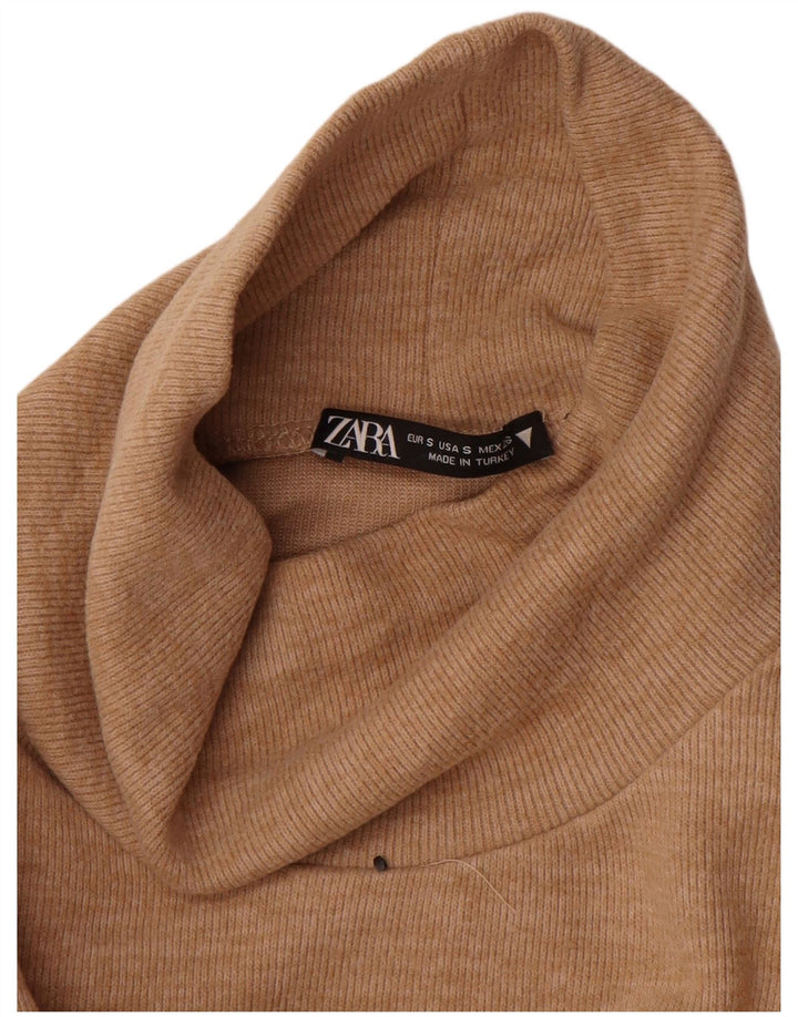 Женский жилет Zara UK 8, маленький, бежевый, хлопок