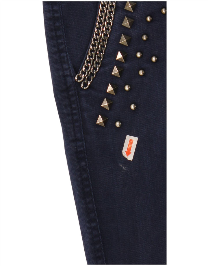 GUESS Женские узкие джинсы W27 L28 Темно-синие хлопковые