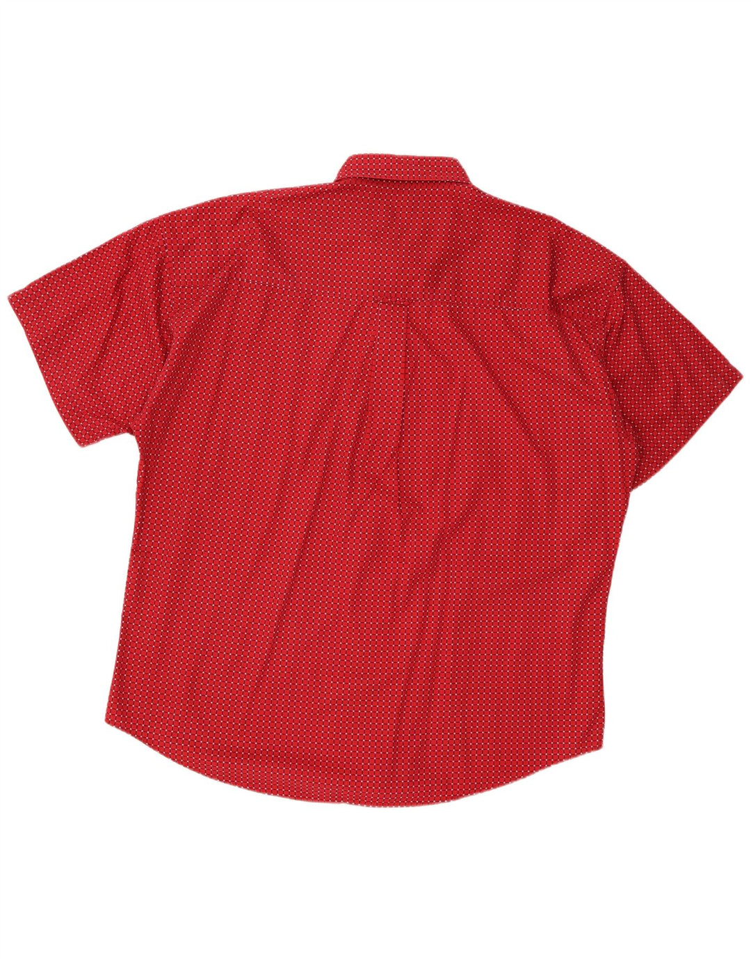 Мужская рубашка Chaps с коротким рукавом XL, красная, хлопковая с геометрическим рисунком
