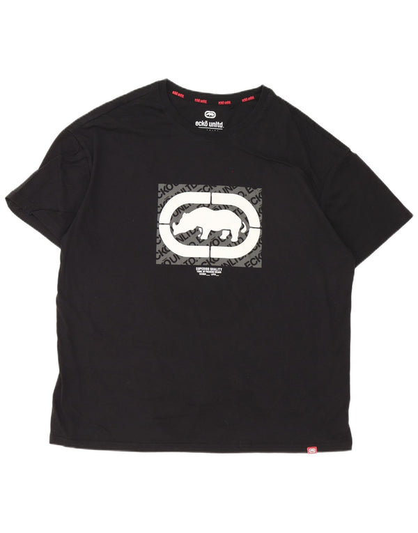 Мужская футболка с рисунком Ecko Unltd, большой черный хлопок